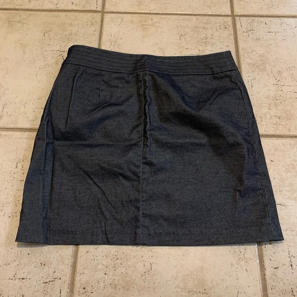 💜 Old Navy Collection Stretch Charcoal Gray A-Line Skirt 4 - Picture 2 of 6